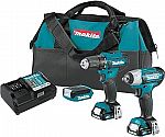 Makita CT326 12V max CXT Lithium-Ion Cordless 3-Pc. Combo Kit with Two 1.5Ah Batteries $103
