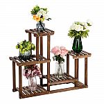28" Indoor/Outdoor Pine Wood Plant Stand (4-Layers) $20.95