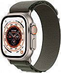 Apple Watch Ultra [GPS + Cellular 49mm] Smart Watch Green Alpine Loop Medium $599