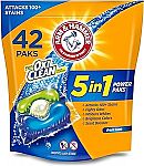 42-Count Arm & Hammer Plus OxiClean 5-in-1 Laundry Detergent Power Paks $5.92