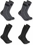 Carhartt Men's Heavyweight Crew Socks 4 Pairs $7