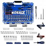 126-Piece Kobalt Polished Chrome Mechanics Tool Set $29.98