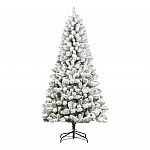 6.5 ft Pre-Lit Flocked Frisco Pine Artificial Christmas Tree $39
