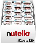 120-Pk 0.52 Oz Nutella Hazelnut Spread $26.59