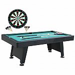 Barrington Billiard 84" Arcade Pool Table with Bonus Dartboard Set $299