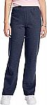 Hanes Women’s ComfortSoft EcoSmart Open Leg Fleece Sweatpants $5.96