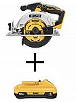 DEWALT 20V MAX Cordless Brushless 6-1/2 in. Circular Saw + 4Ah Battery $199 (w/ 2 x 6Ah Battery) or less