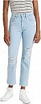 Levi's Women's 724 High Rise Straight Jeans $14.97