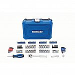 Kobalt 102-Piece Standard (SAE) and Metric Polished Chrome Mechanics Tool Set (3/8-in) with Hard Case $30