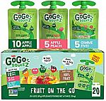 20 Pouches GoGo squeeZ Fruit on the Go Variety Pack $9