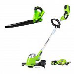 40V Greenworks 13" Battery String Trimmer & Leaf Blower Combo w/2.0 Ah Battery & Charger $115.59
