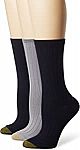 Gold Toe Women's Verona Crew Socks, 3-Pairs $5.60