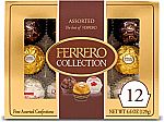 12 Count Ferrero Collection Fine Hazelnut Milk Chocolate and Coconut Assorted Confections $4