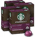 32-Ct Starbucks by Nespresso Dark Roast Caffe Verona Coffee Capsules $28