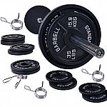 300-Lbs BalanceFrom Cast Iron Olympic Weight Set w/ 7' Olympic Barbell $299.99