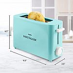 Nostalgia MyMini Single Slice Extra-Wide Slot Toaster $9.98