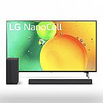 LG 43" Class NANO75 Series 4K S65Q 3.1ch Audio Sound Bar $376