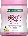 2-Count 16 Oz Nature's Bounty Complete Protein & Vitamin Shake Mix $12