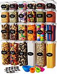 24-Pack Chef's Path Airtight Food Storage Containers Set w/ Lids $10