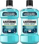 2 x 1L Listerine Cool Mint Antiseptic Mouthwash $9