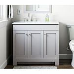 Style Selections Harrison 36" Bathroom Vanity with Marble Top (Mirror Included) $199