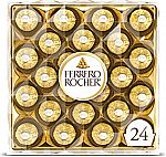24 Count Ferrero Rocher Premium Gourmet Milk Chocolate Hazelnut $6.83