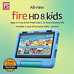 All-new Amazon Fire HD 8 Kids tablet with 1 yr of games, ebooks, movies $99.99