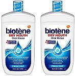 2-Count 33.8 Oz Biotene Oral Rinse Mouthwash for Dry Mouth $12