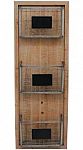 StyleWell Wood Wall Organizer with 3 Metal Wire Baskets $25