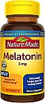 2 x 120 Count Nature Made Melatonin 3 mg Tablets $4.65