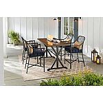 StyleWell Bedford Farmhouse 5-Piece Steel Rectangle Balcony Height Outdoor Patio Dining Set $399 and more