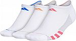 adidas Womens Superlite Stripe No Show Socks (3-pair) $4.90