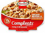 6-pack HORMEL COMPLEATS Swedish Meatballs Microwave Tray, 9 Ounces $11
