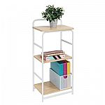 Honey-Can-Do Natural and White 3-Tier Steel Shelving Unit $63 and more