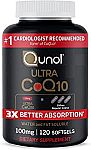120-Ct Qunol CoQ10 100mg Softgels $13
