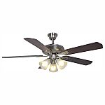 Hampton Bay  Glendale 52 in. LED Indoor Brushed Nickel Ceiling Fan with Light Kit