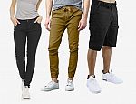 Men's 3-Pack Cotton Stretch Slim Fit Chino Shorts $24.99 and more