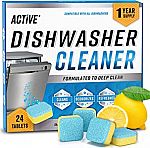 24-Pack Dishwasher Cleaner And Deodorizer Tablets $12