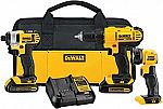 DEWALT 20V 3-Tool MAX Cordless Drill Combo Kit (DCK340C2) $159