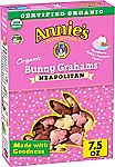 Annie's Organic Chocolate Bunny Graham Snacks, 7.5 oz. Box $2.88 and more
