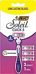 BIC Click 5 Soleil Women's Disposable Razors, 1 Handle and 3 Cartridges $2.62