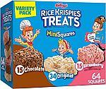 64 Counts Rice Krispies Treats Mini Marshmallow Snack Bars $8.24