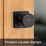 Kwikset Pismo Keyed Entry Square Modern Door Knob $27