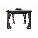 10' x 10' Hampton Bay Holden Outdoor Patio Galvanized Steel Gazebo $642