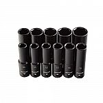 11-Piece Arcan Tools 1/2" Drive Deep Metric Impact Socket Set $11.28