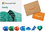 Microsoft 365 Family 12-month Subscription [Download] + $50 Amazon Gift Card $100