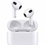 Apple AirPods (3rd generation) with Lightning Charging Case $135, with Magsafe $144