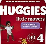 2 x 140 Count Huggies Little Movers Baby Diapers Size 4 $70 and more