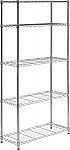 5-Tier Chrome Heavy-Duty Adjustable Shelving Unit $49.60