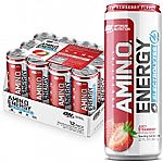 12-Pk Optimum Nutrition Amino Energy + Electrolytes Sparkling Hydration Drink Juicy Strawberry $7.90